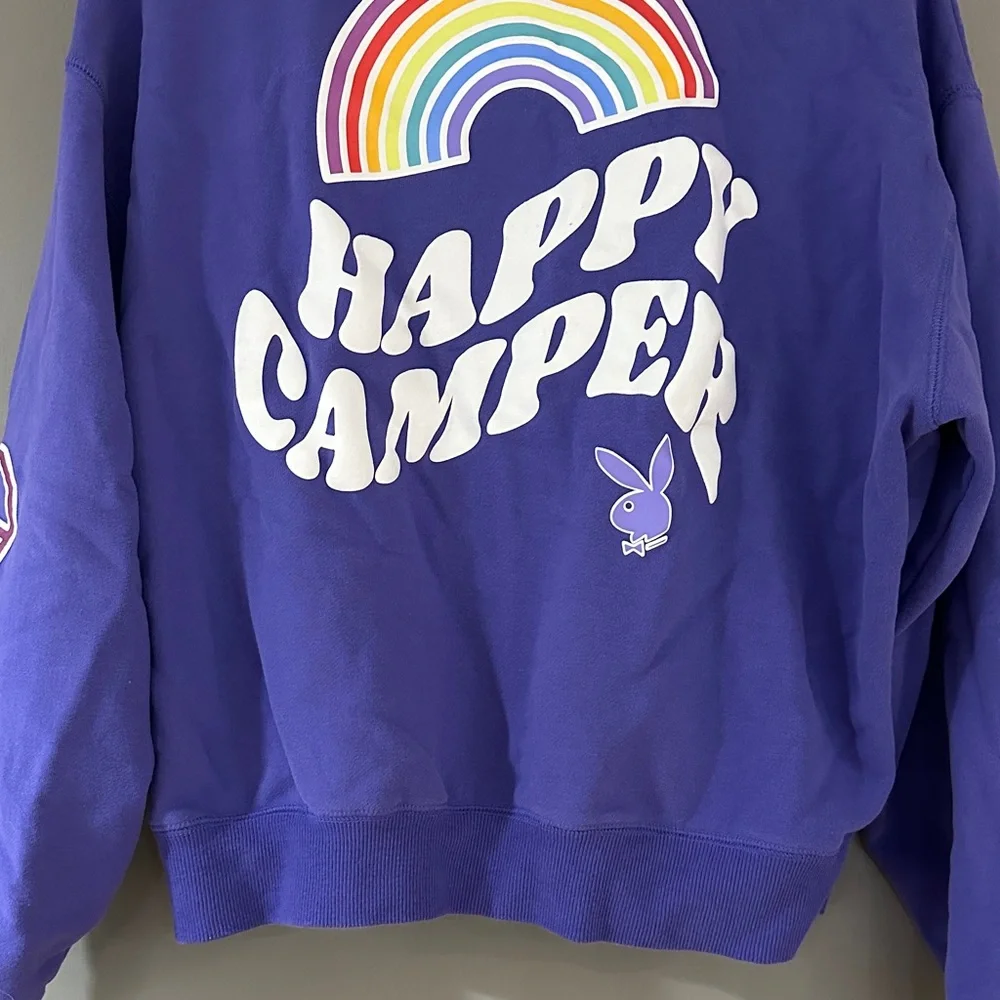 Playboy Purple Graphic Sweatshirt Crewneck Multicolor Bunny Logo Streetwear - Picture 11 of 11